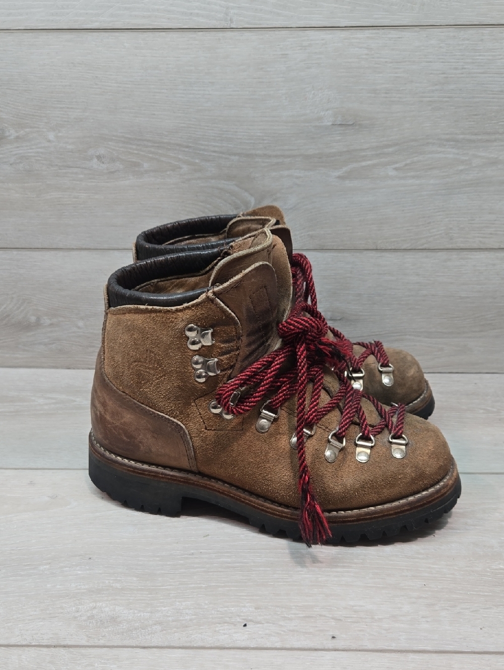 Vintage Dexter Mens LW198-4 Hiking Suede Lace Up Mountain Boots Vibram USA 8M